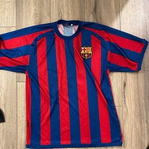 FC BARCELONA SPAIN  Ronaldino 10 Soccer Jersey vintage Large football